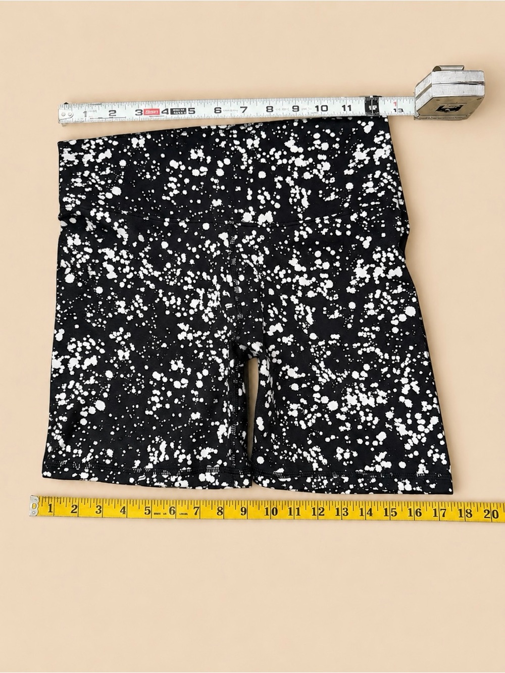 Women’s Bike Shorts Black and White Size Small High Rise Waistband - Picture 4 of 6